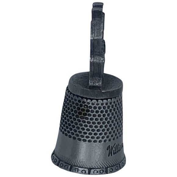 Fort Pewter Williamsburg Virginia Horse Buggy Vintage Sewing Thimble 1 5/8in - Picture 4 of 9